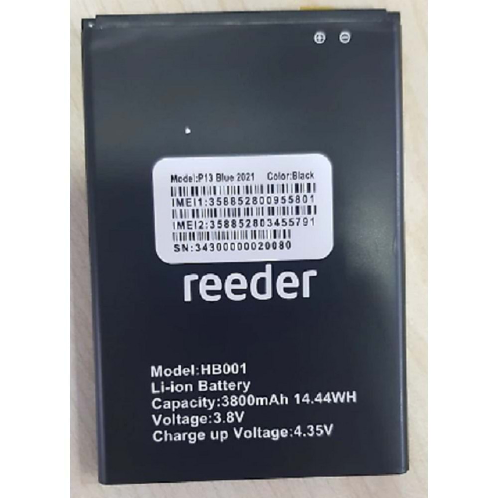 Reeder P13 Blue 2021 Batarya HB001