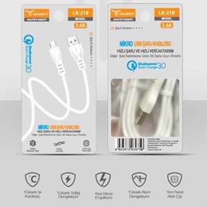 Lucatech LK-218 Micro Usb Şarj Kablosu