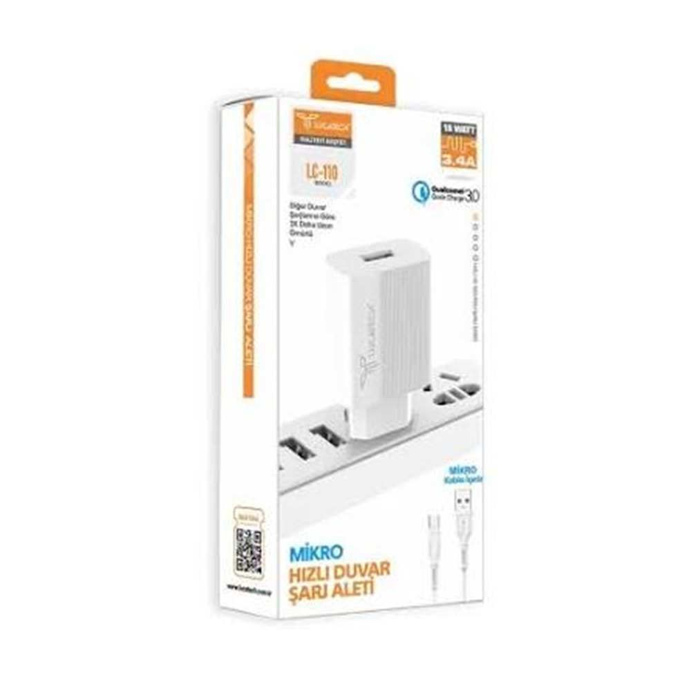Lucatech Lc-110 3.4A Micro Duvar Şarj Aleti