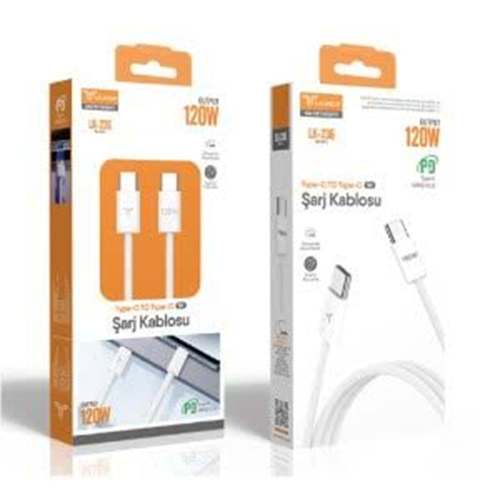 Lucatech Lk-236 Type C To Type C Şarj Kablosu