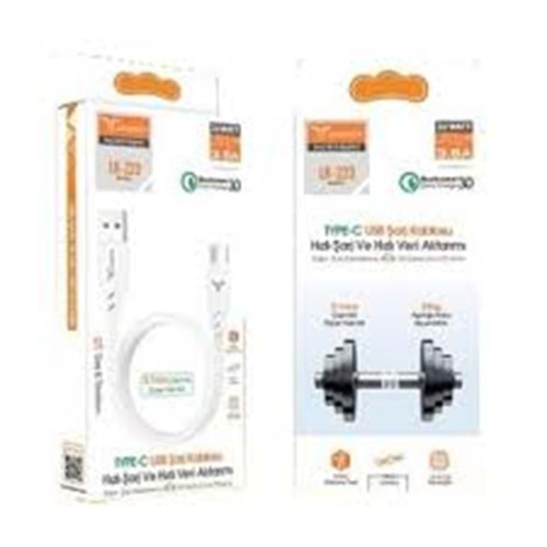 Lucatech Lk-223 Type C Kalın Usb Şarj Kablosu