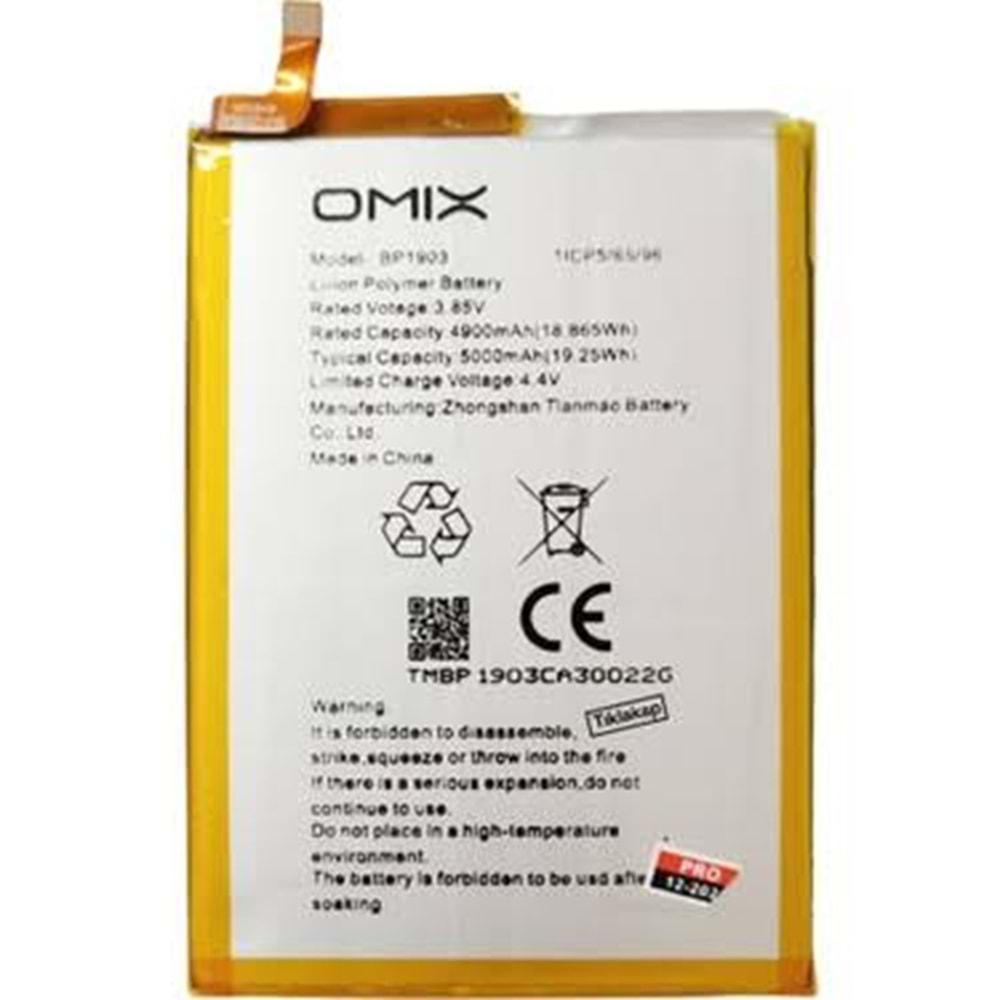 Omix X7 Batarya