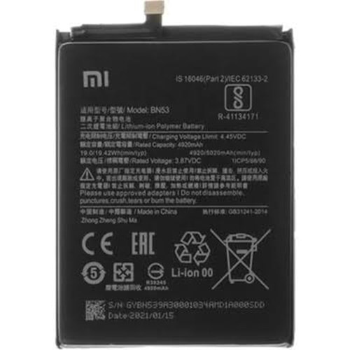 Xiaomi Redmi Note 9 Pro Bn53 Batarya