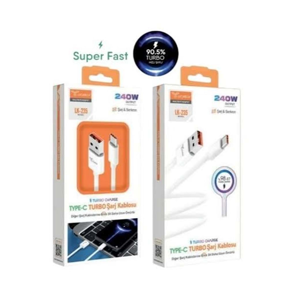 Lucatech Lk-235 240W Type C Usb Şarj Kablosu