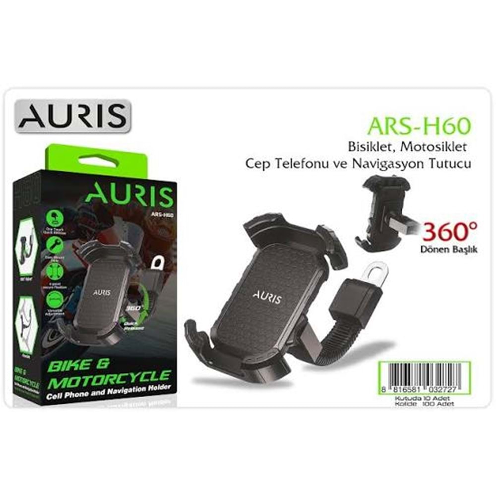 Auris Ars-H60 Motorsiklet İçin Telefon Tutucu