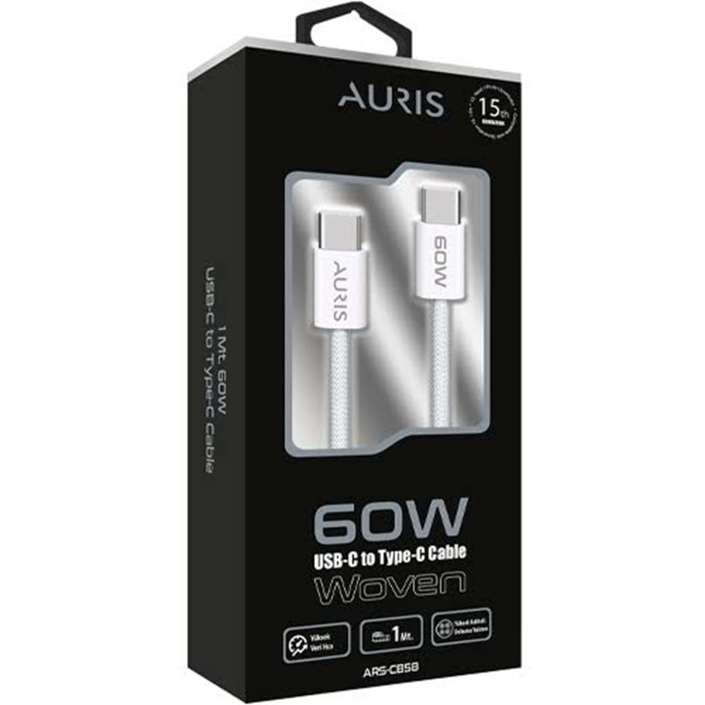 Auris CB58 Type C To Type C Kablo