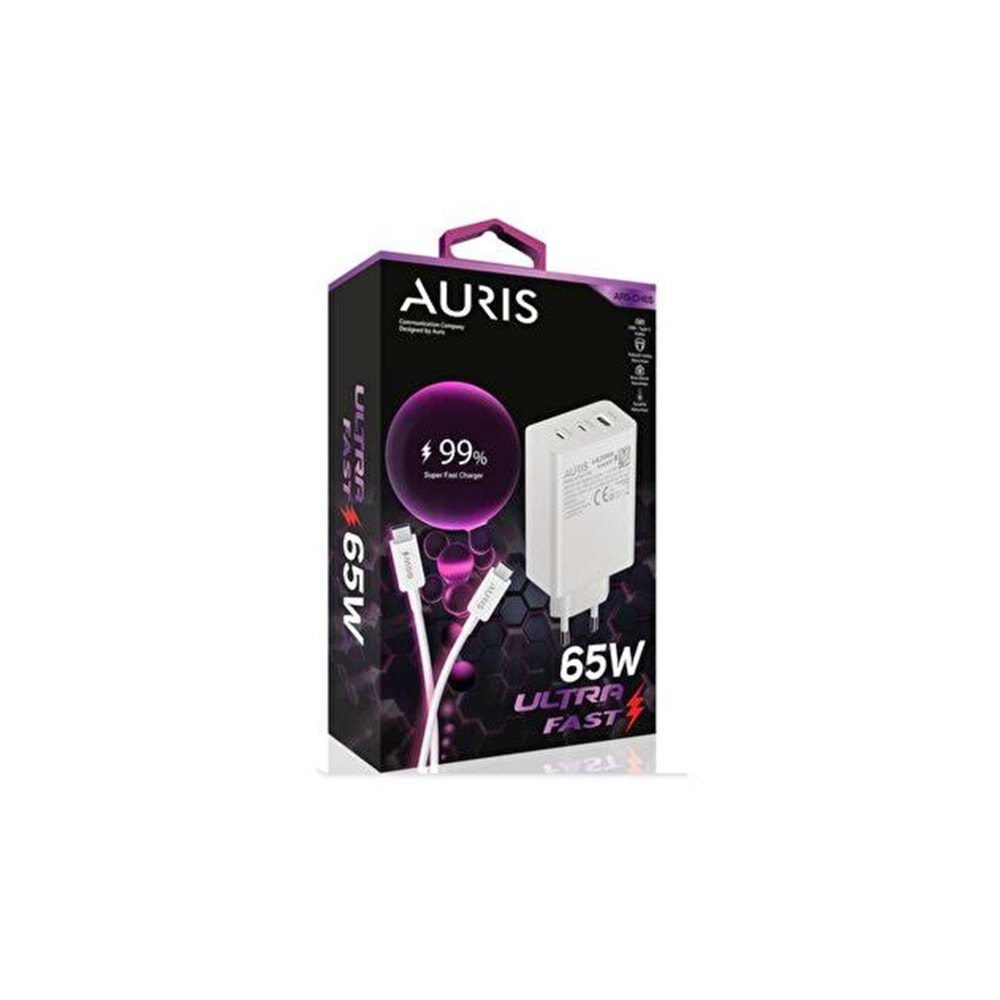 Auris Ars-Ch65 Type C 65W Saliseli Hızlı Usb-C Set